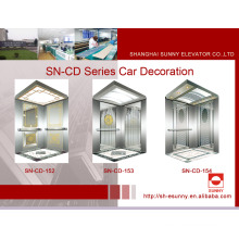 Elevator Cabin with Concave Golden Panel (SN-CD-152)